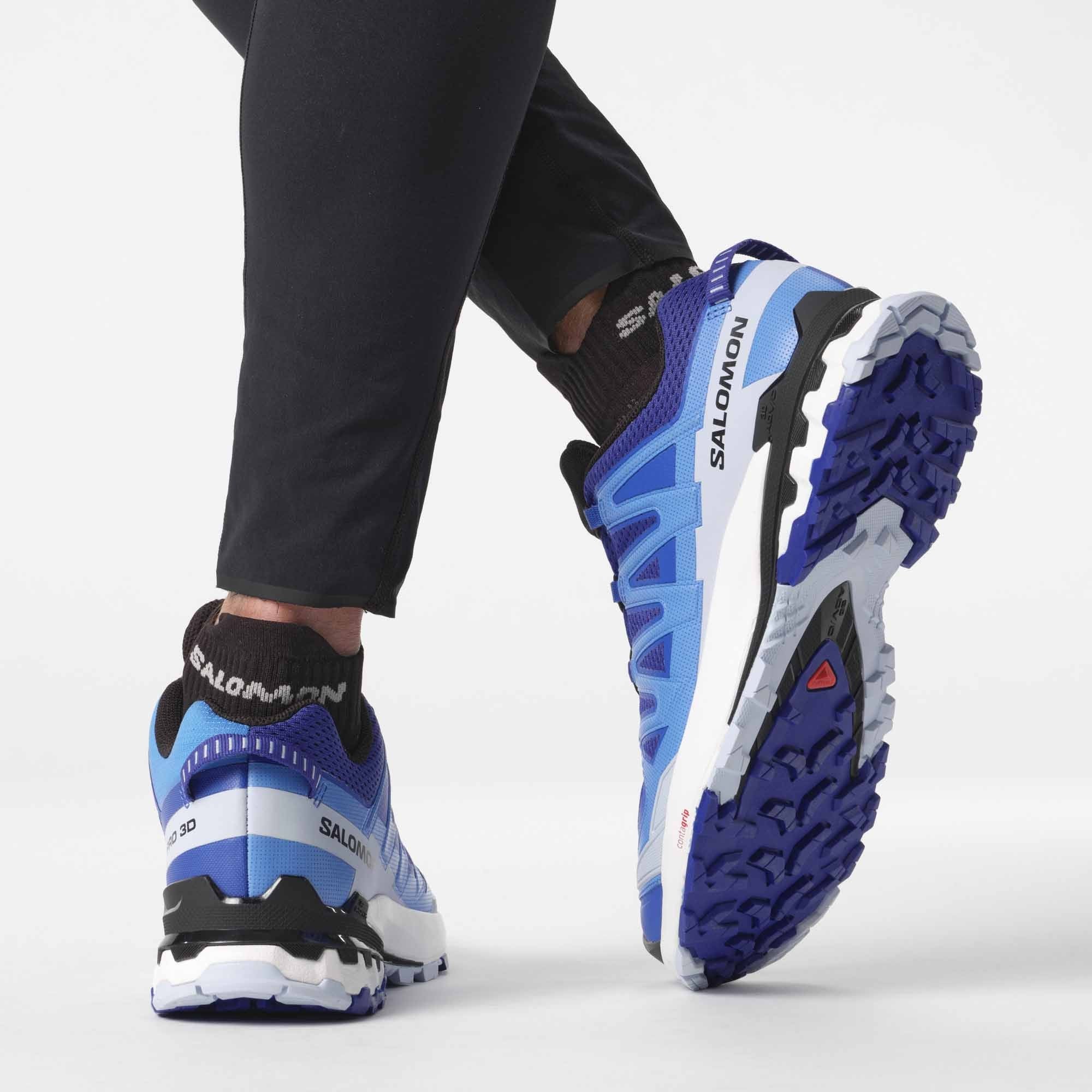 SALOMON XA PRO 3D V9 trail running shoes - blue/white