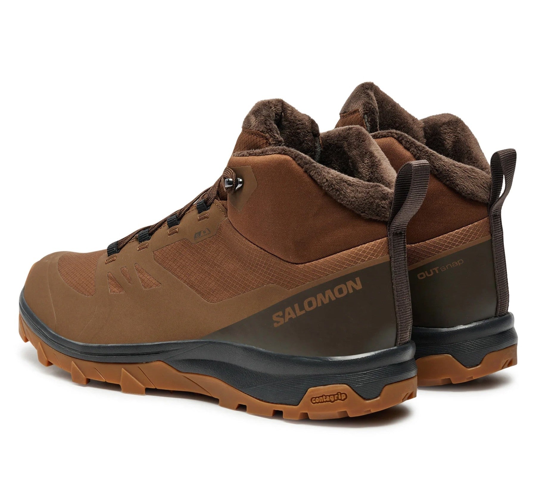 SALOMON OUTSNAP CS WP men's winter boots - dark earth - SALOMON - Evelostore