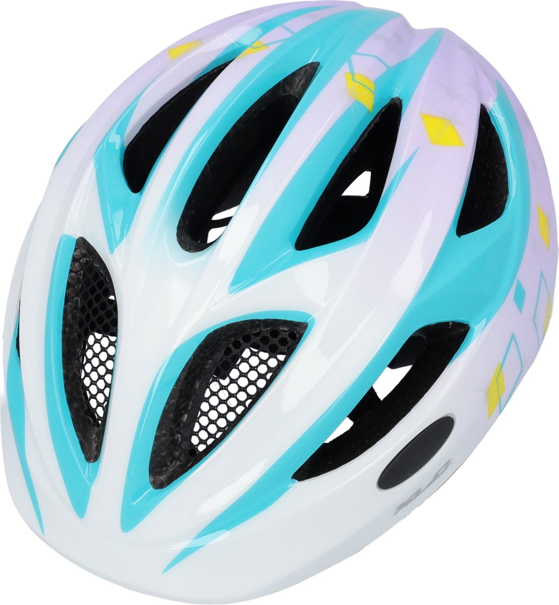 XLC CATWALK BH-C17 Fahrradhelm mit Rücklicht – Mint/Lila
