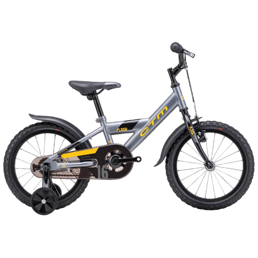 CTM FLASH 16 lasten polkupyörä – harmaa/keltainen