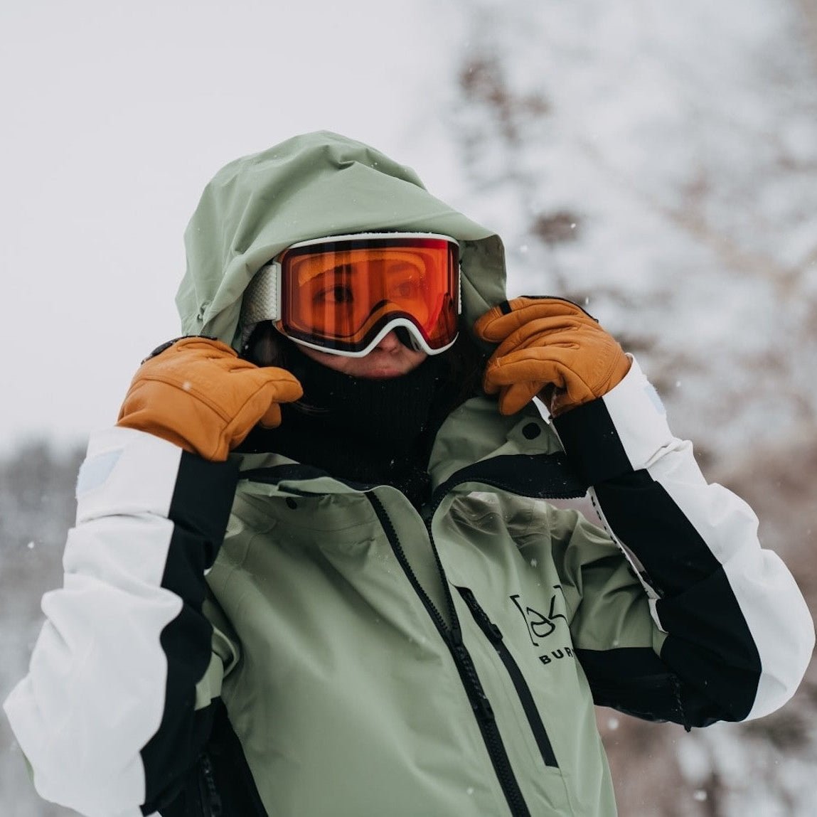 BURTON AK GORE CLUTCH LEATHER ski & snowboard winter gloves - brown - BURTON - Evelostore