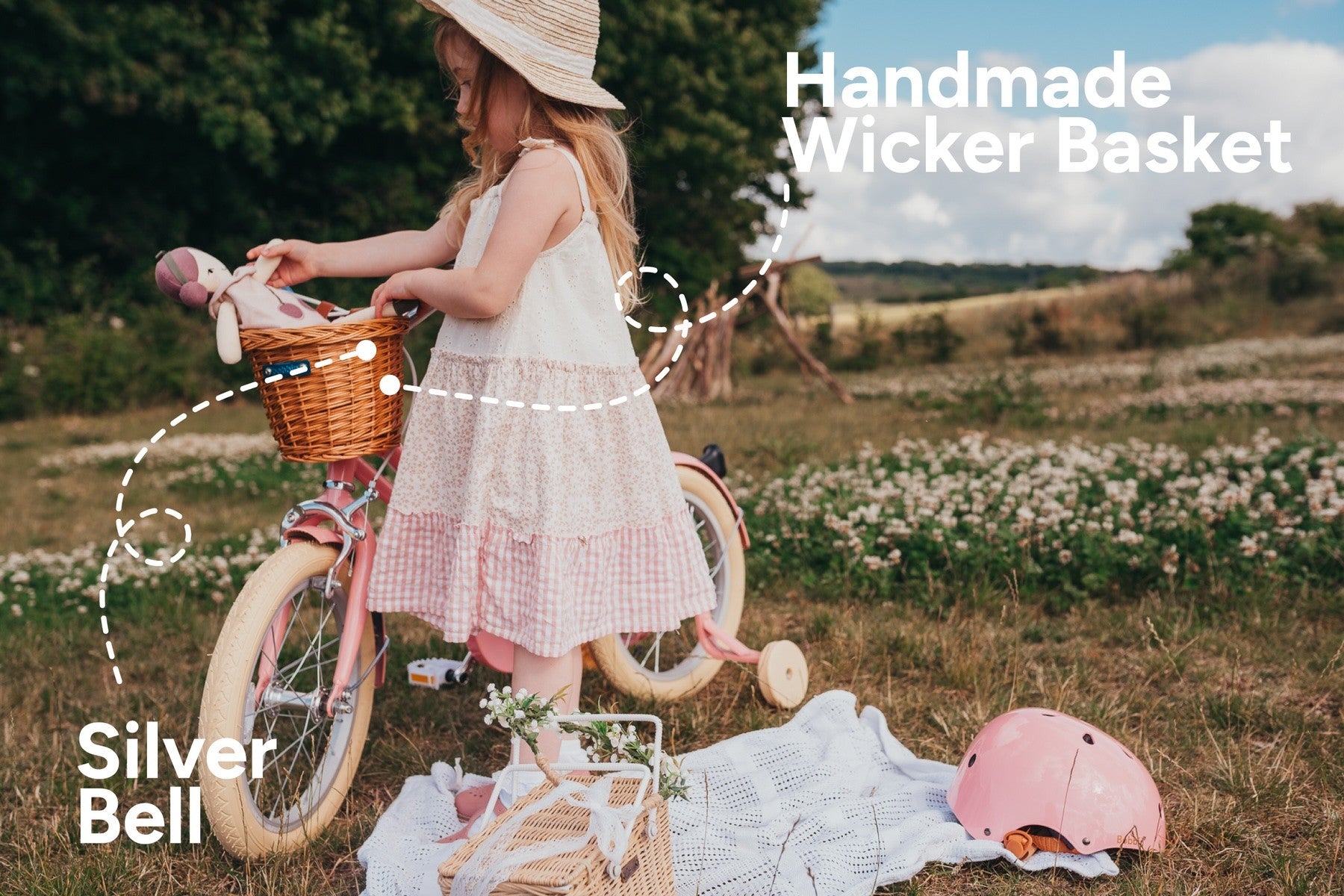 BOBBIN GINGERSNAP 16 children bicycle - blossom pink - BOBBIN - Evelostore