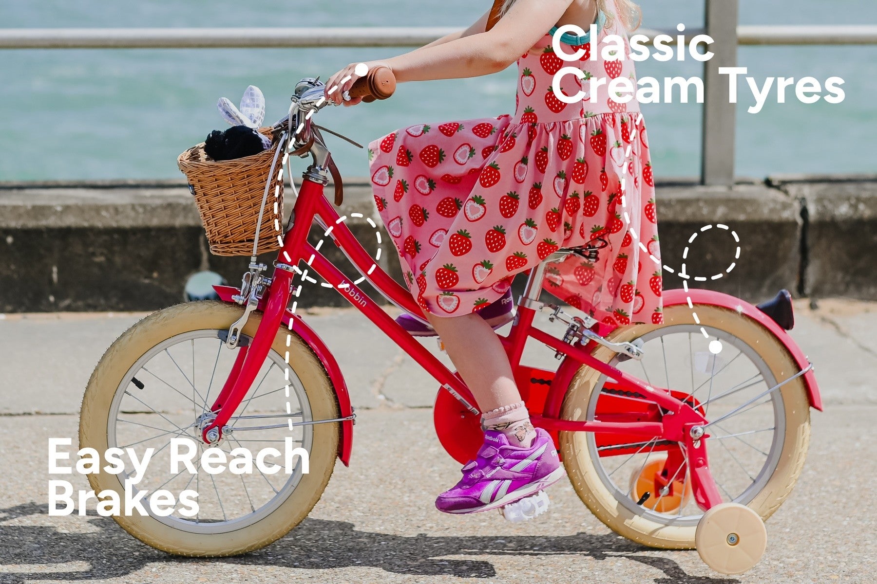 BOBBIN GINGERSNAP 16 children bicycle - cerise - BOBBIN - Evelostore