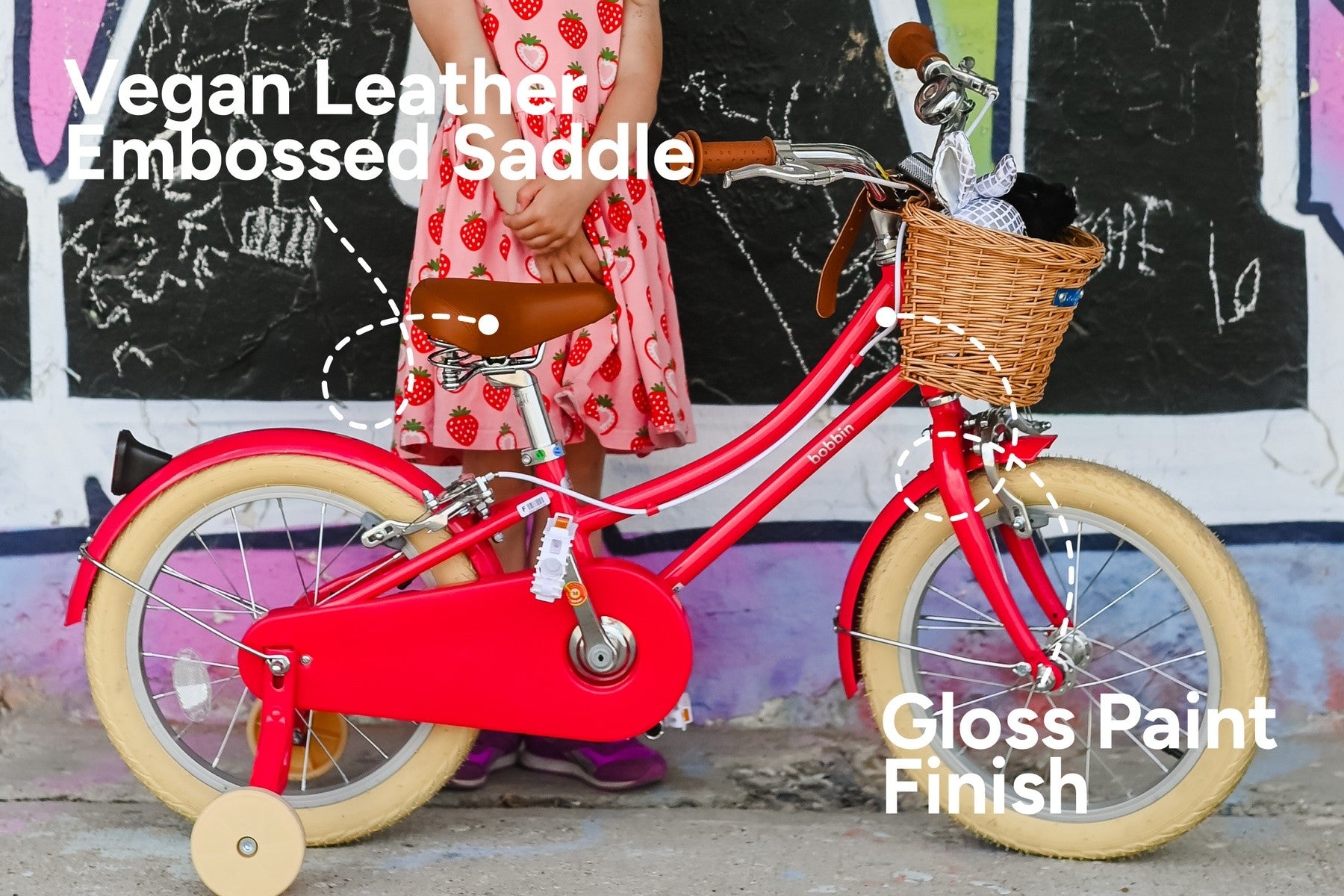 BOBBIN GINGERSNAP 16 children bicycle - cerise - BOBBIN - Evelostore