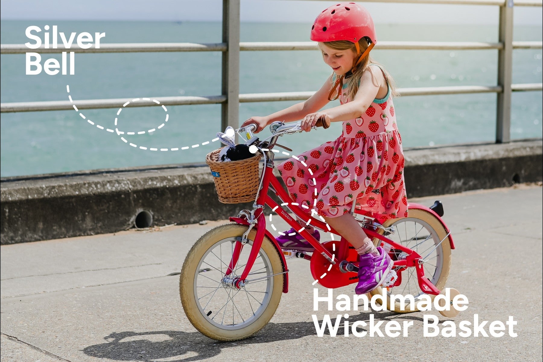 BOBBIN GINGERSNAP 16 children bicycle - cerise - BOBBIN - Evelostore