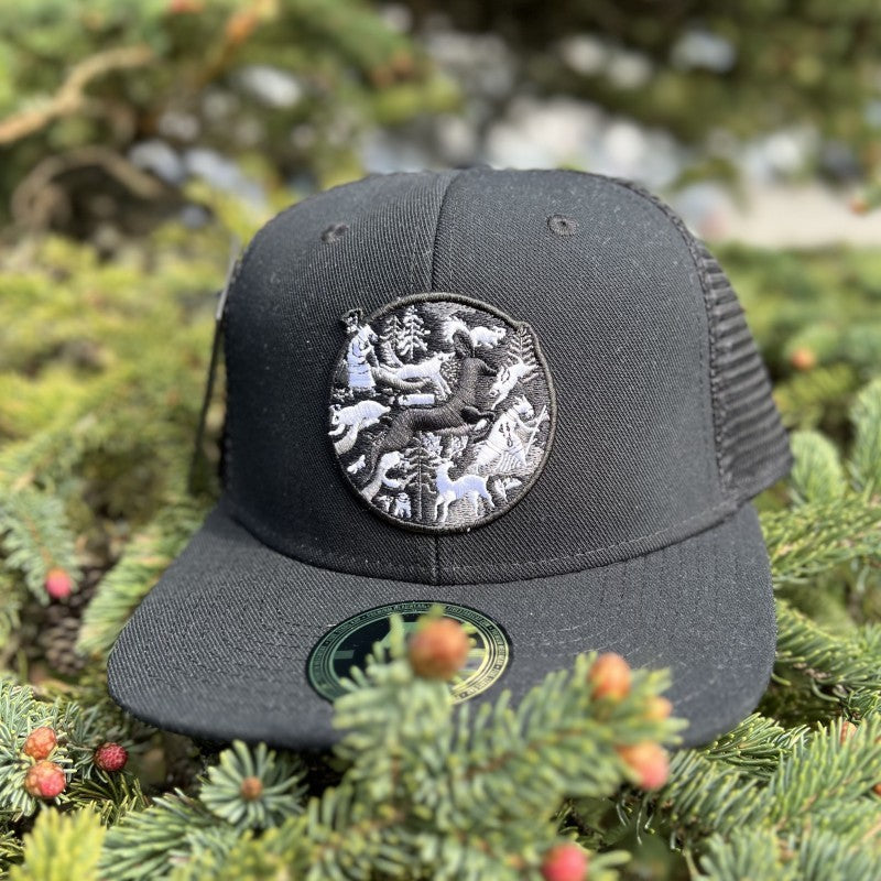 STIRNU BUKS cepure ar taisnu nagu FIVESTARS - melna