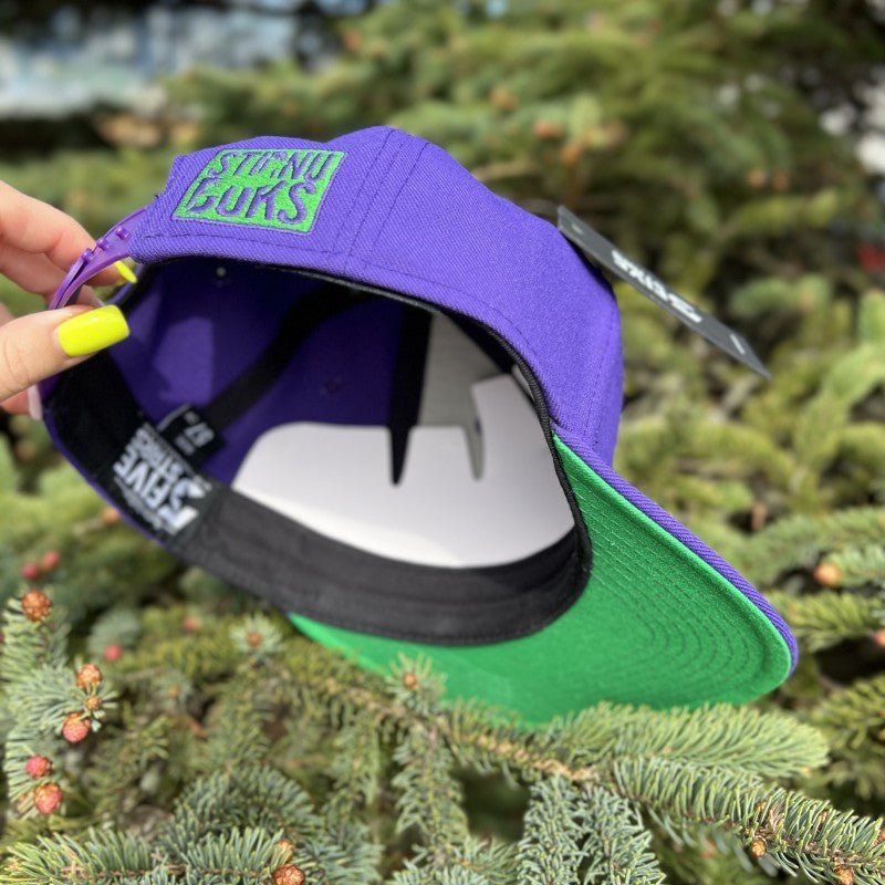 STIRNU BUKS flat cap FIVESTARS - purple/green - ELEVEN SPORTSWEAR - Evelostore