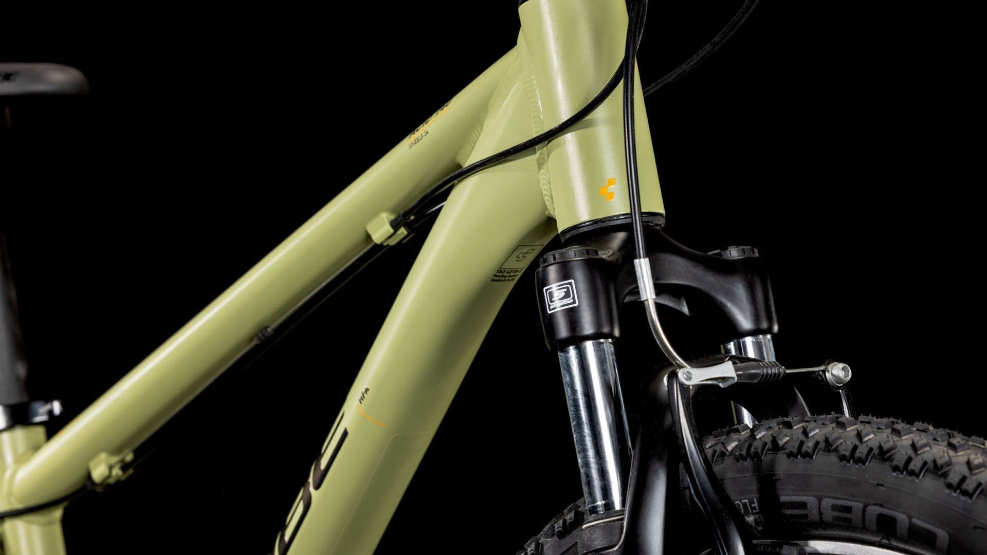 CUBE ACID 240 children bicycle - lightolive/orange - CUBE - Evelostore