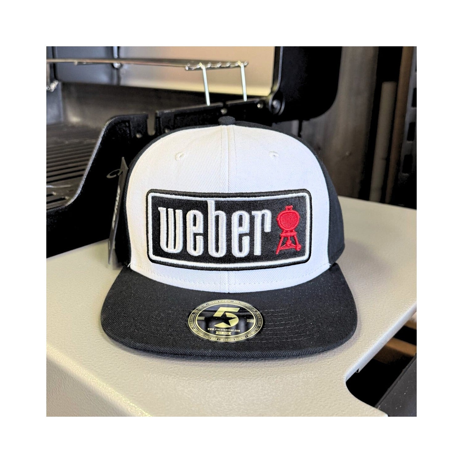 WEBER X EVELOSTORE flat cap FIVESTARS - black/white/red - 5STAR - Evelostore
