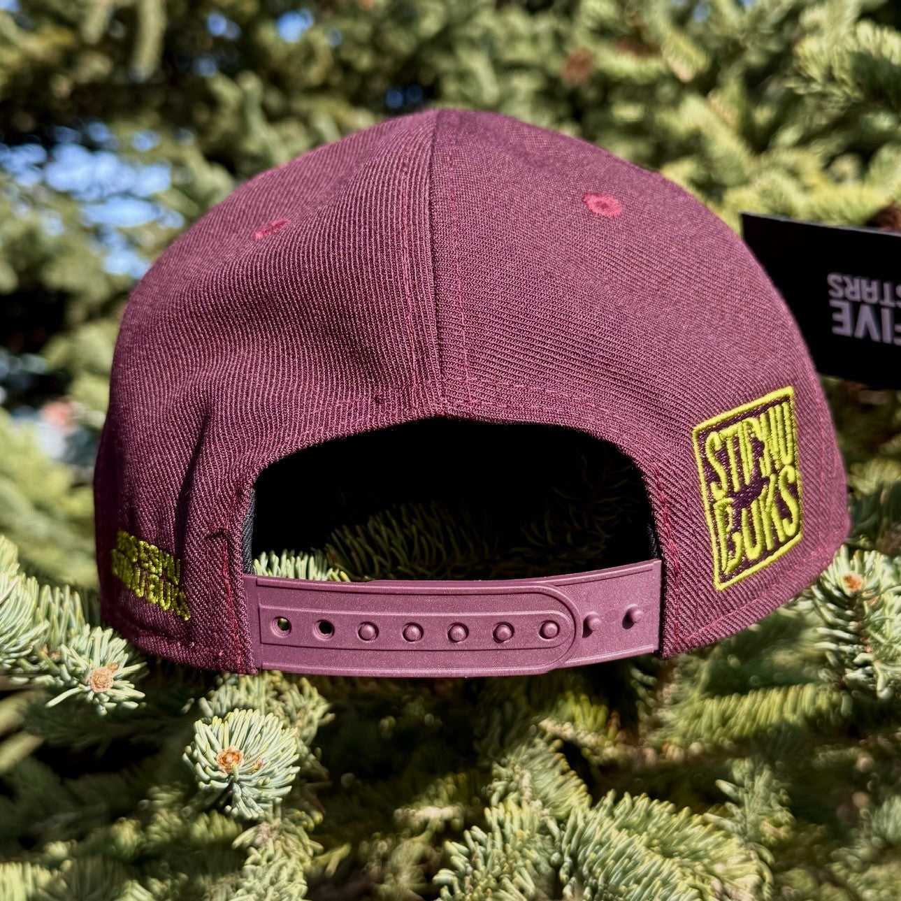 STIRNU BUKS cepure ar saliektu nagu FIVESTARS bordo