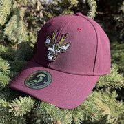 STIRNU BUKS cepure ar saliektu nagu FIVESTARS bordo