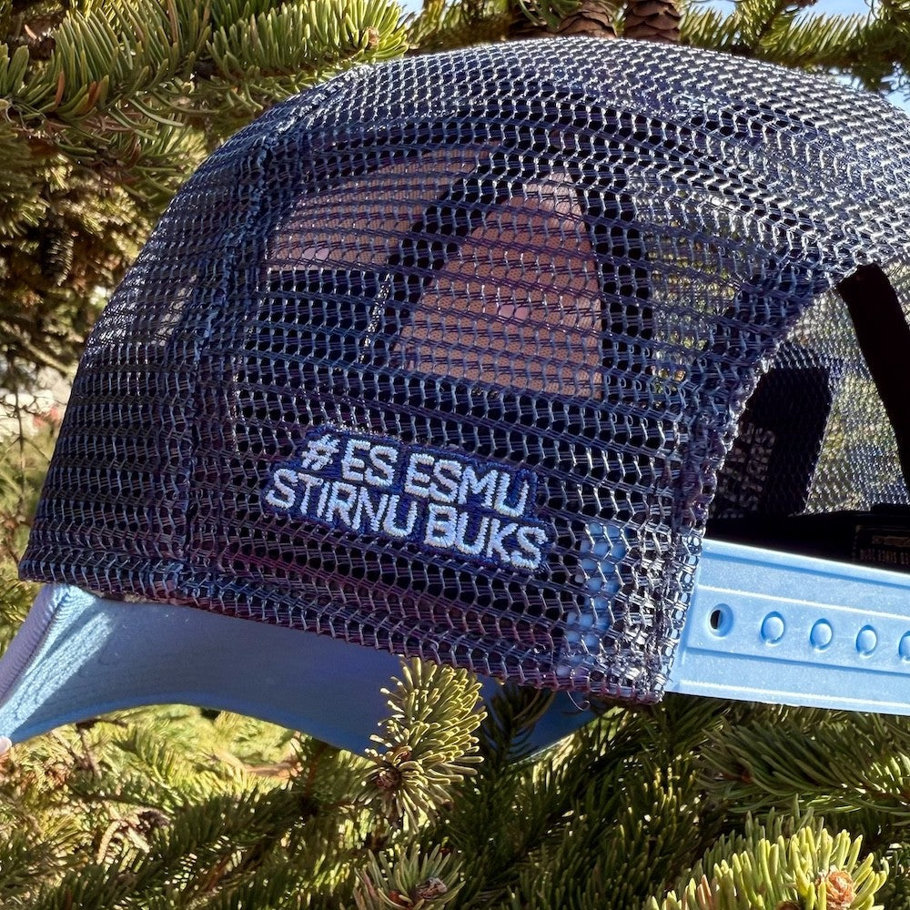 STIRNU BUKS cepure ar saliektu nagu FIVE gaiši zila