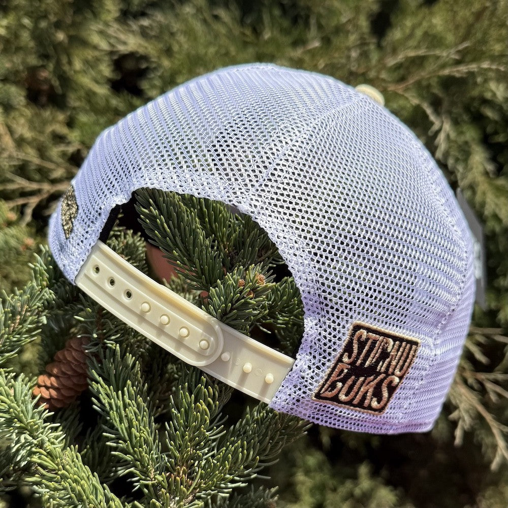 STIRNU BUKS cepure ar saliektu nagu FIVE bēša/balta