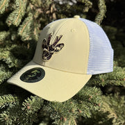 STIRNU BUKS cepure ar saliektu nagu FIVE bēša/balta