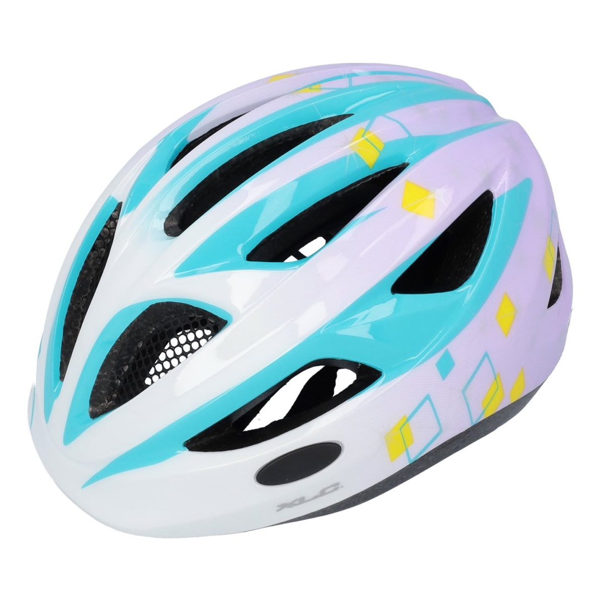 XLC CATWALK BH-C17 Fahrradhelm mit Rücklicht – Mint/Lila