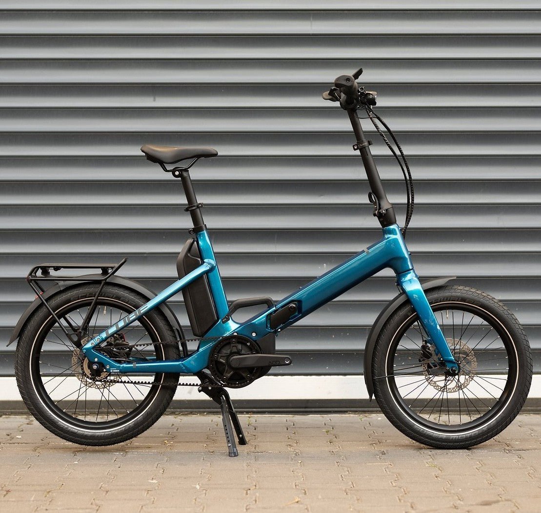 CUBE FOLD HYBRID COMFORT 500 20 electric folding bike - electricblue´n´reflex - CUBE - Evelostore
