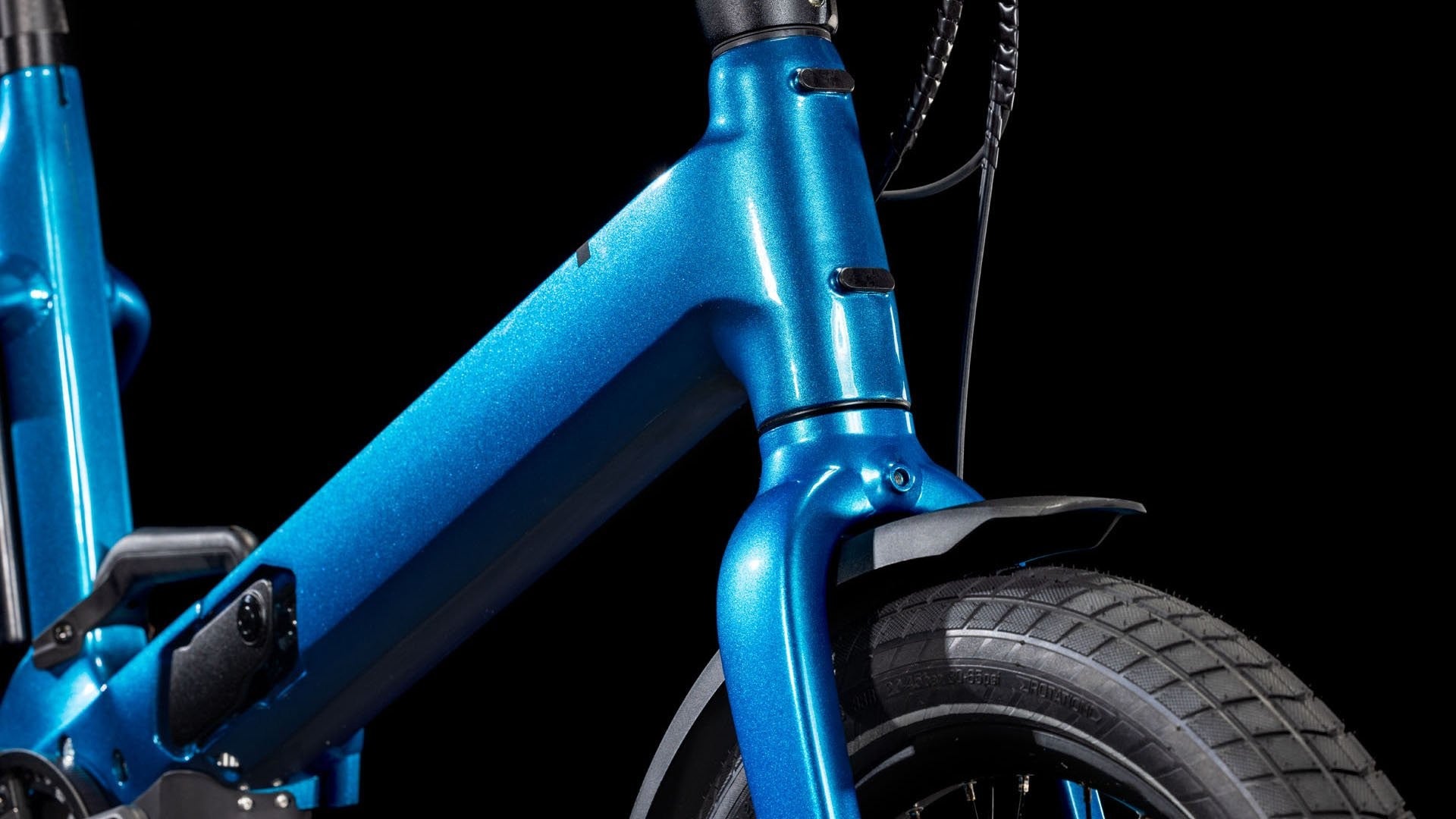 CUBE FOLD HYBRID COMFORT 500 20 electric folding bike - electricblue´n´reflex - CUBE - Evelostore