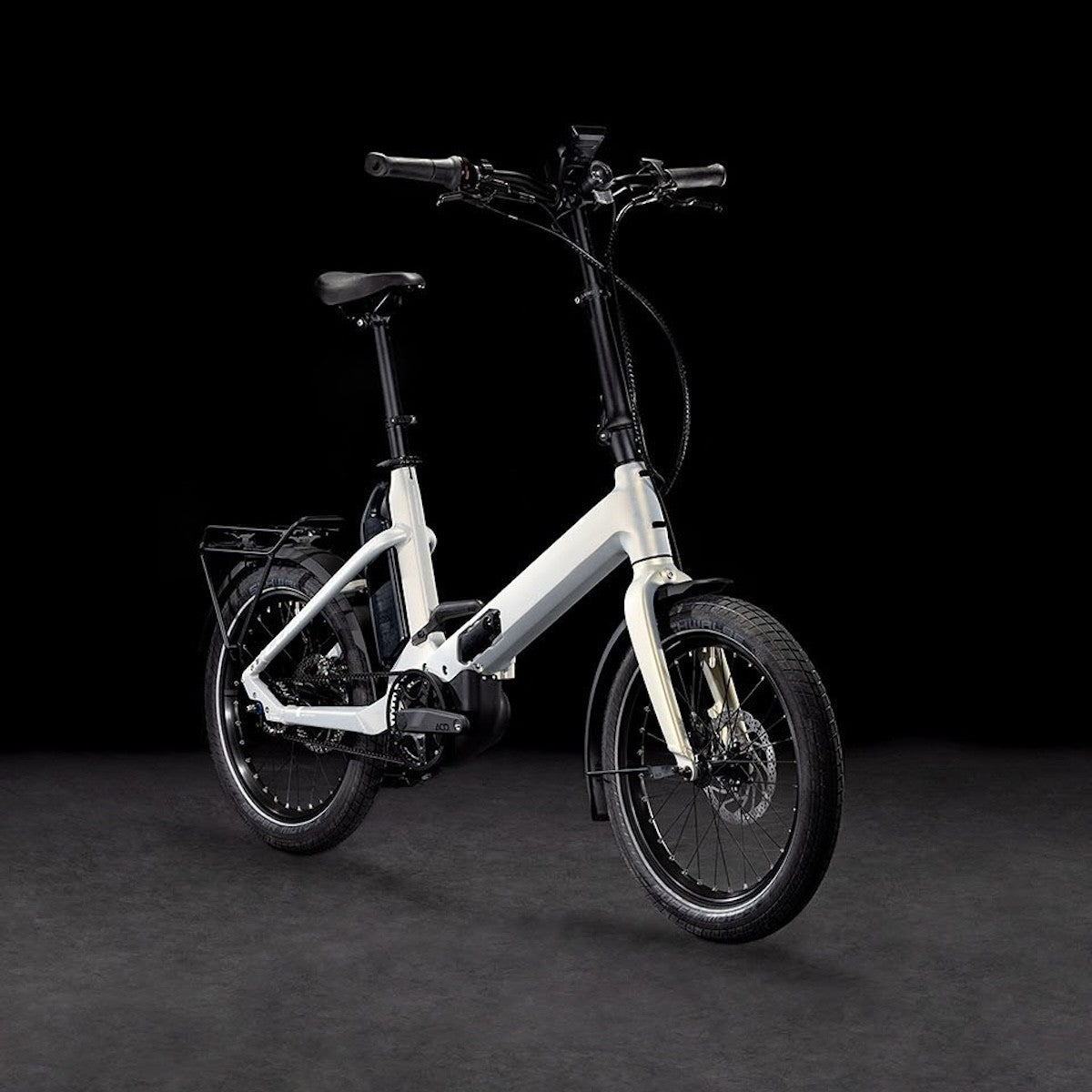 CUBE FOLD HYBRID COMFORT 500 20 electric folding bike - pearlysilver´n´white - CUBE - Evelostore