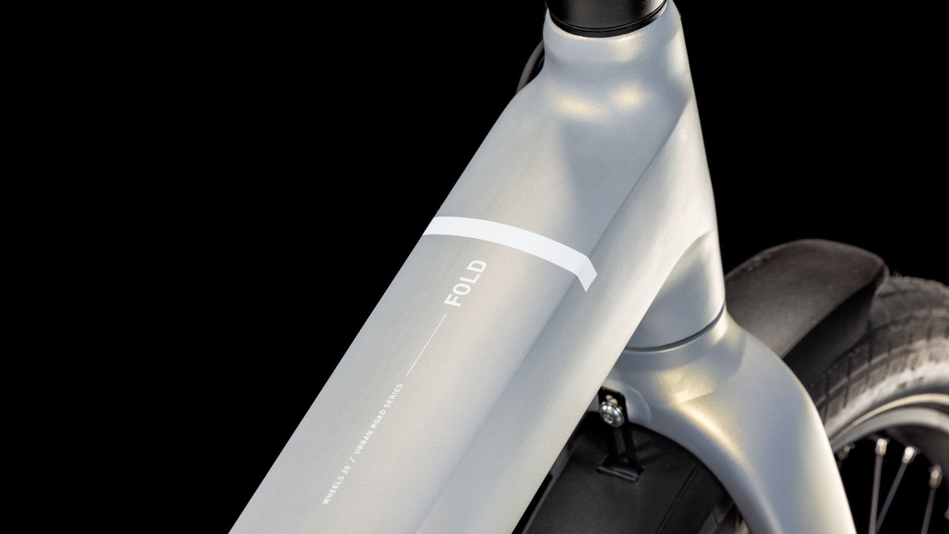 CUBE FOLD HYBRID COMFORT 500 20 electric folding bike - pearlysilver´n´white - CUBE - Evelostore