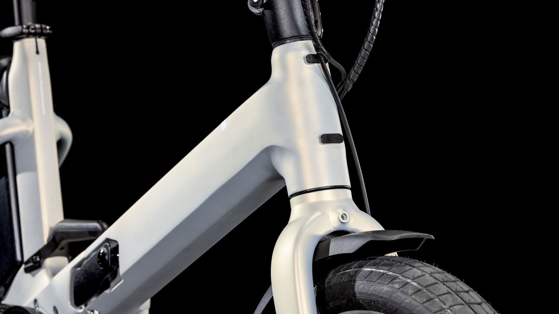 CUBE FOLD HYBRID COMFORT 500 20 electric folding bike - pearlysilver´n´white - CUBE - Evelostore