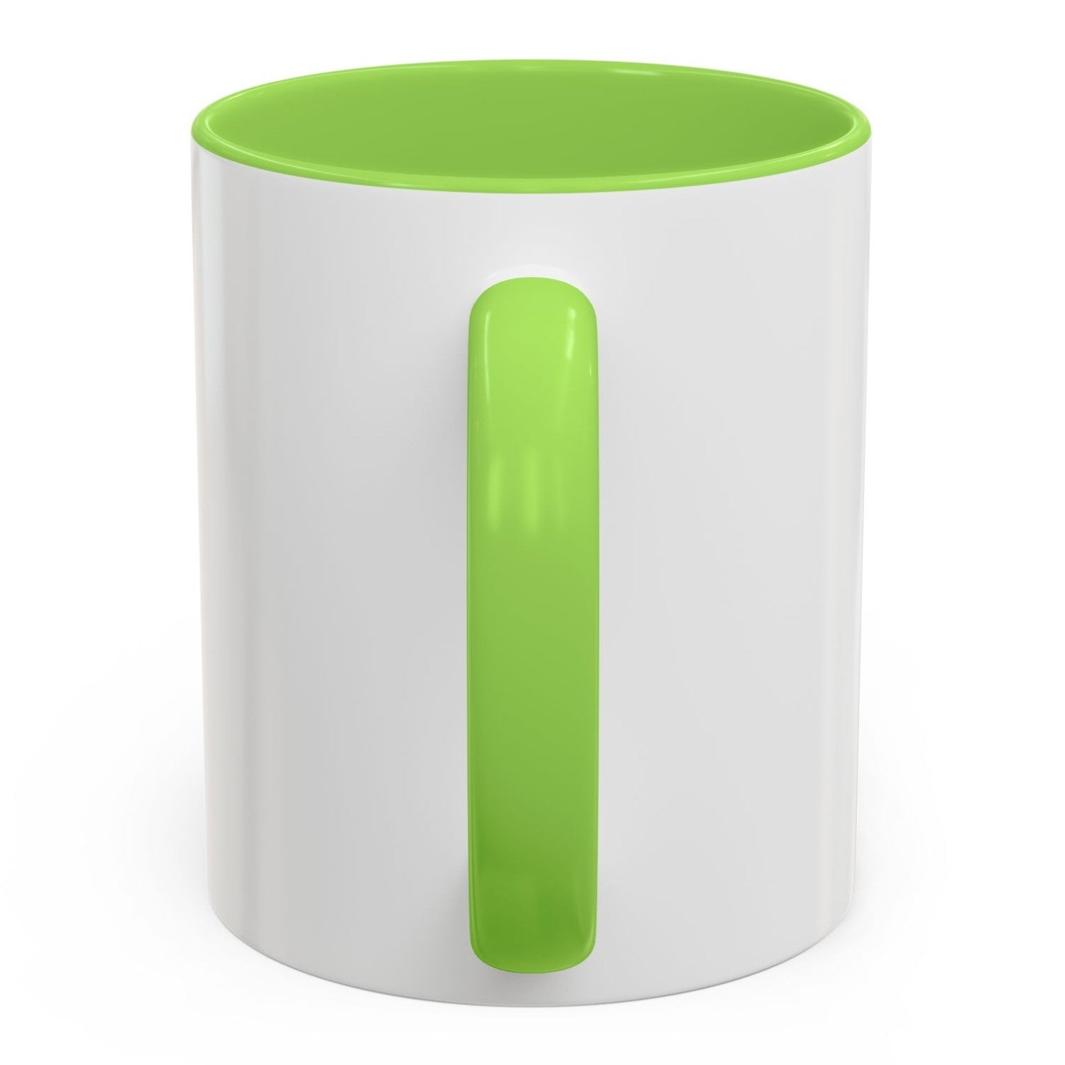STIRNU BUKS ceramic mug with colourful inside and handle – green - ELEVEN SPORTSWEAR - Evelostore