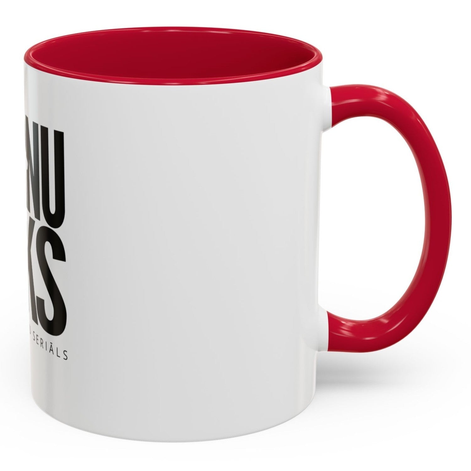 STIRNU BUKS ceramic mug with colourful inside and handle – red - ELEVEN SPORTSWEAR - Evelostore