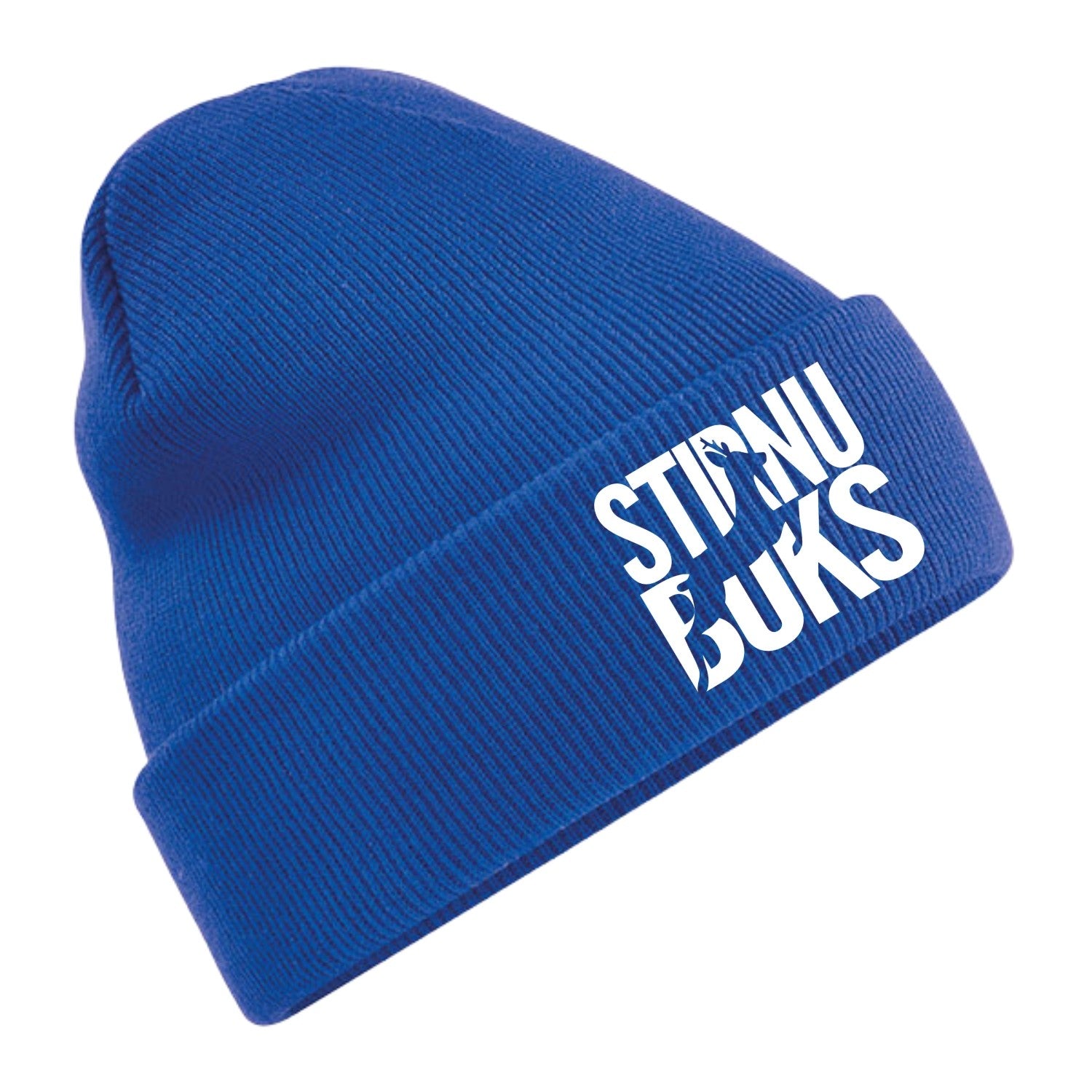 STIRNU BUKS cuff knit beanie – blue