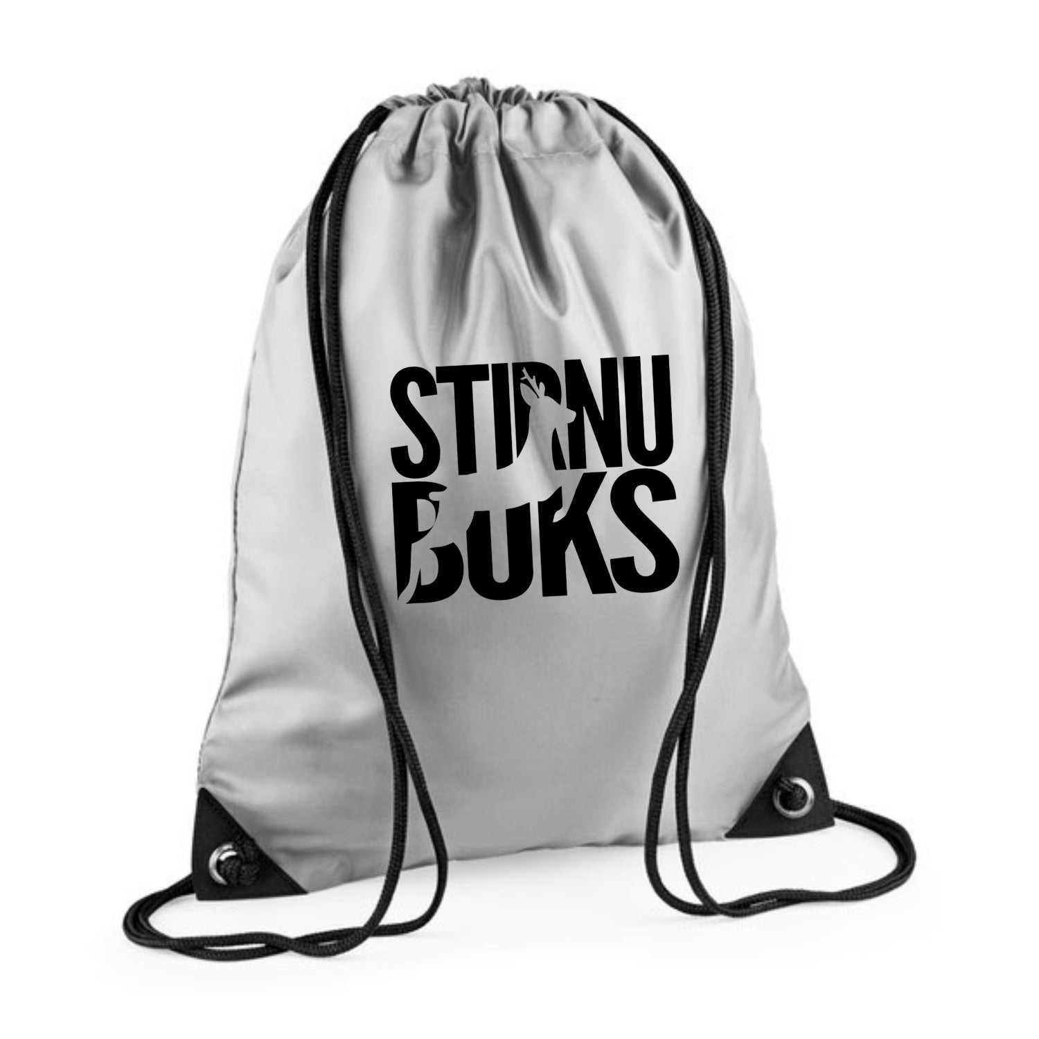 STIRNU BUKS drawstring bag 11L - silver