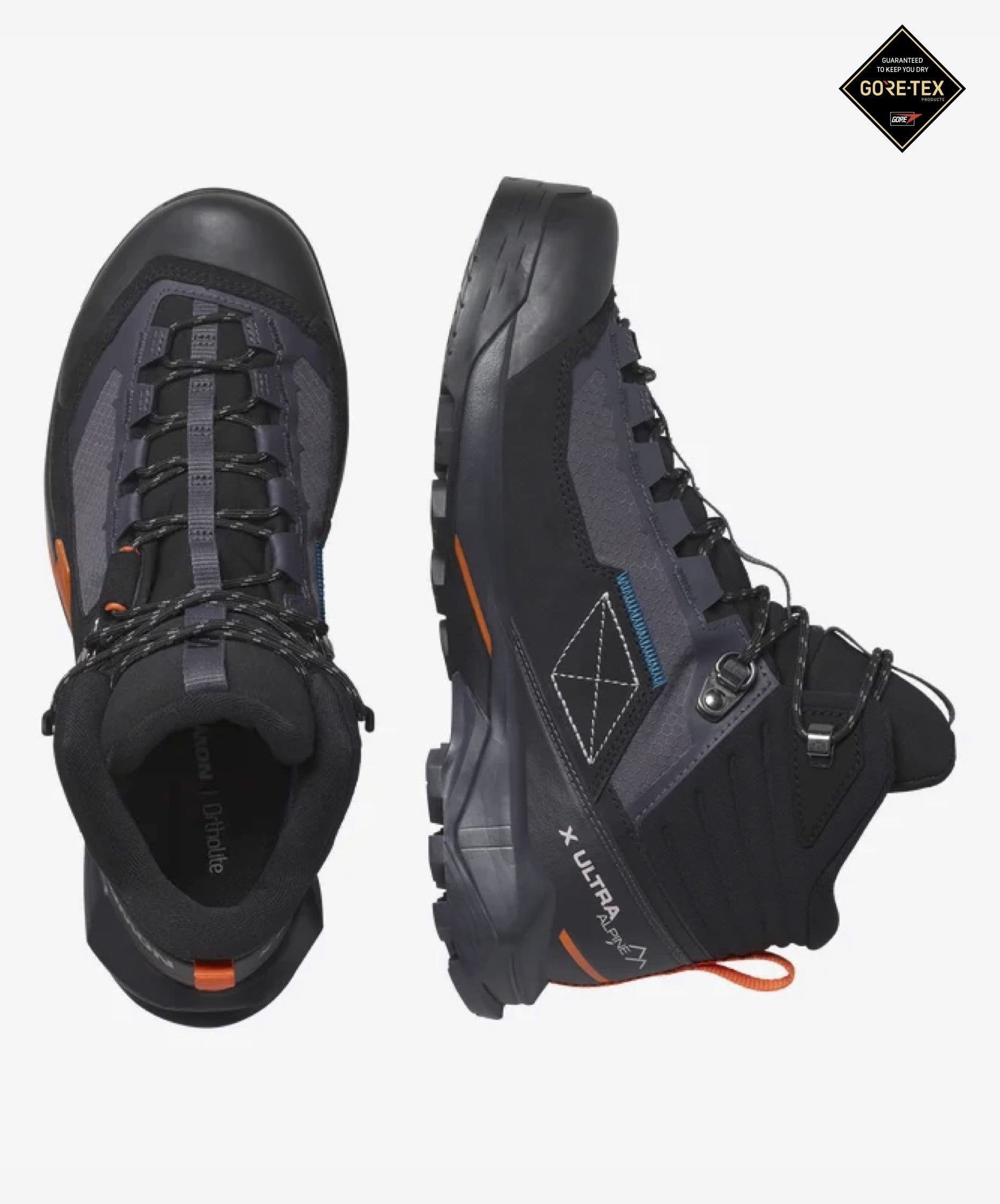 SALOMON X ULTRA ALPINE MID GORE - TEX W hiking boots - black orange - SALOMON - Evelostore