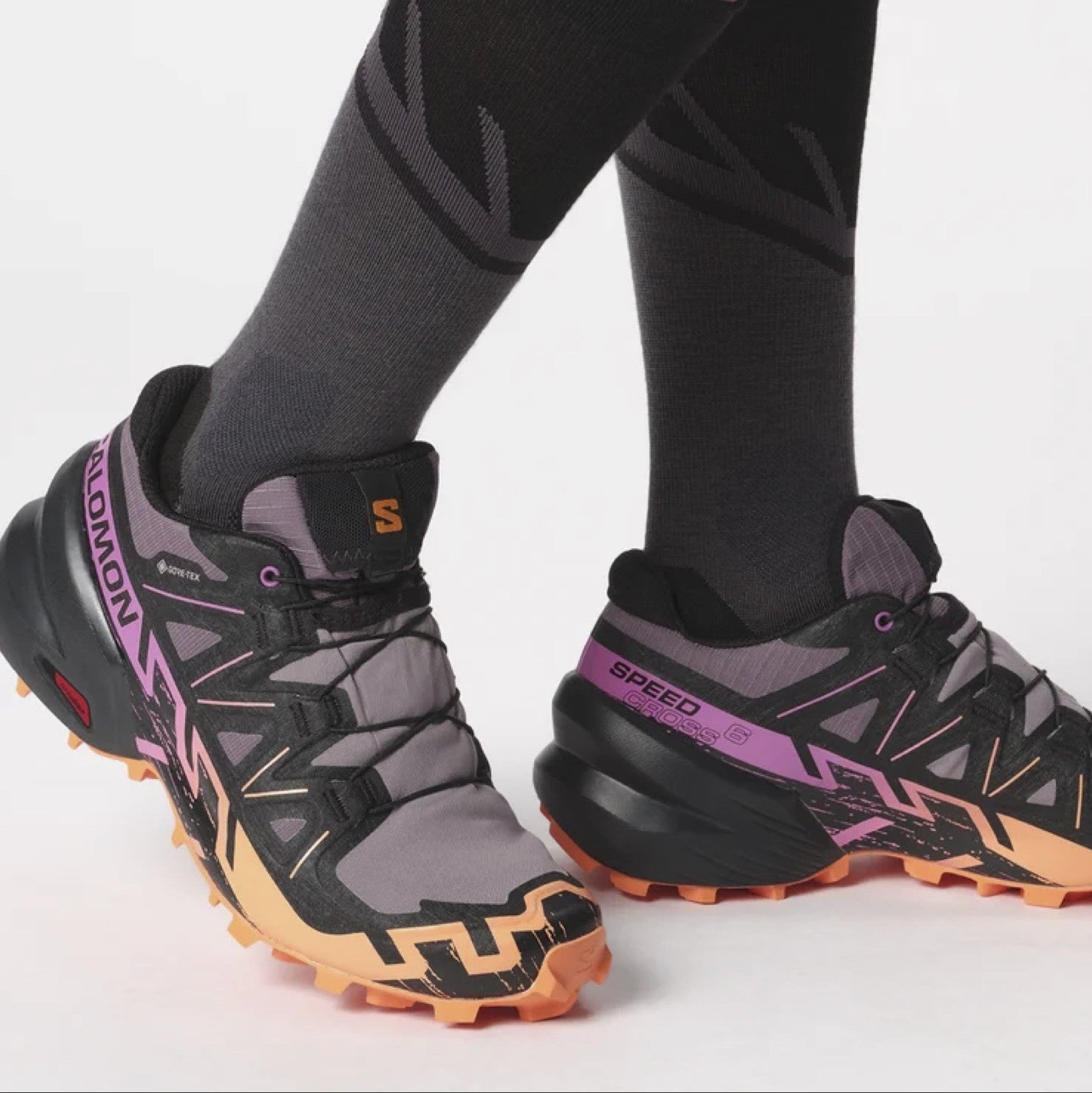 SALOMON SPEEDCROSS 6 GORE-TEX W trail running shoes - orange/violet