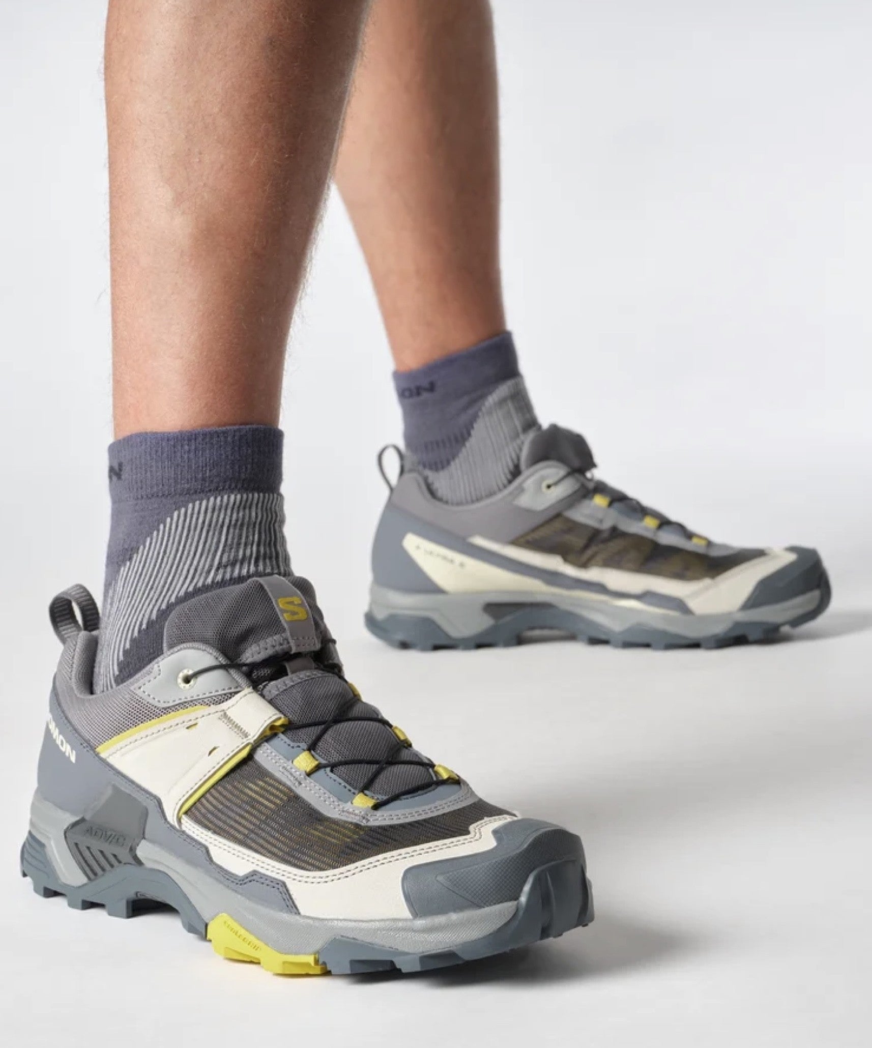 SALOMON X ULTRA 5 hiking boots - grey/yellow