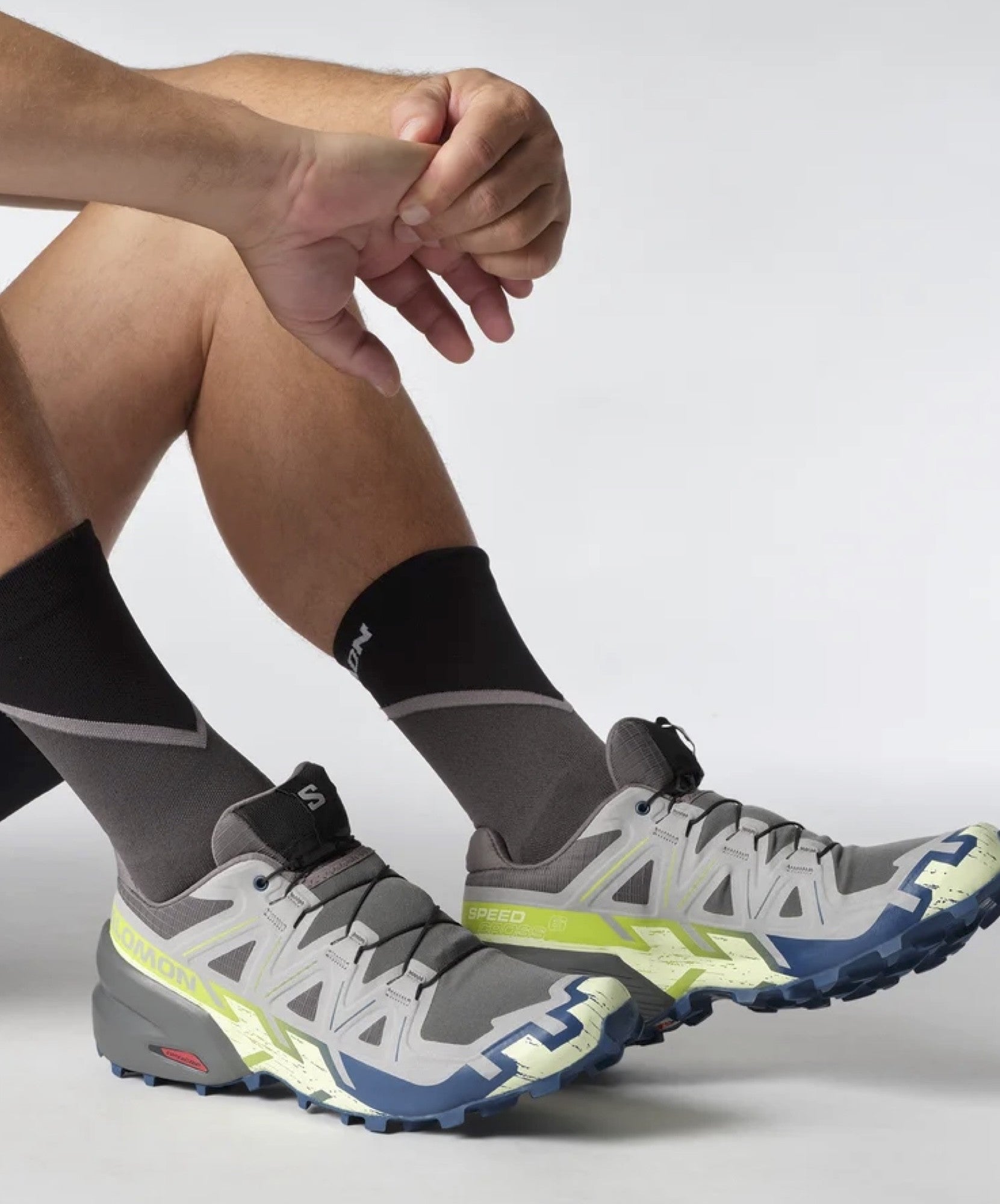 SALOMON SPEEDCROSS 6 trail running shoes - grey/green