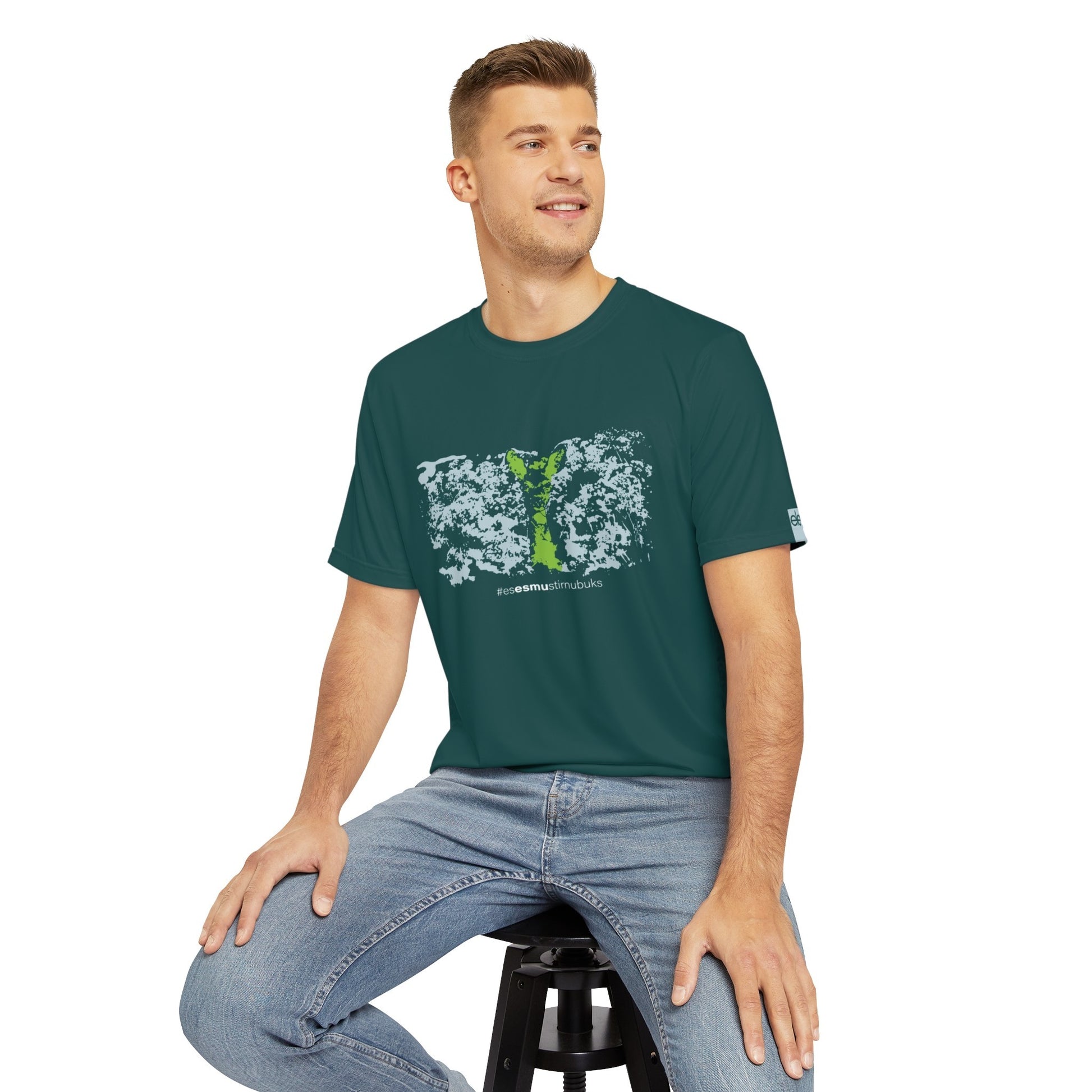 ELEVEN SPORTSWEAR classic sports t-shirt STIRNU BUKS 11TH - dark green - ELEVEN SPORTSWEAR - Evelostore