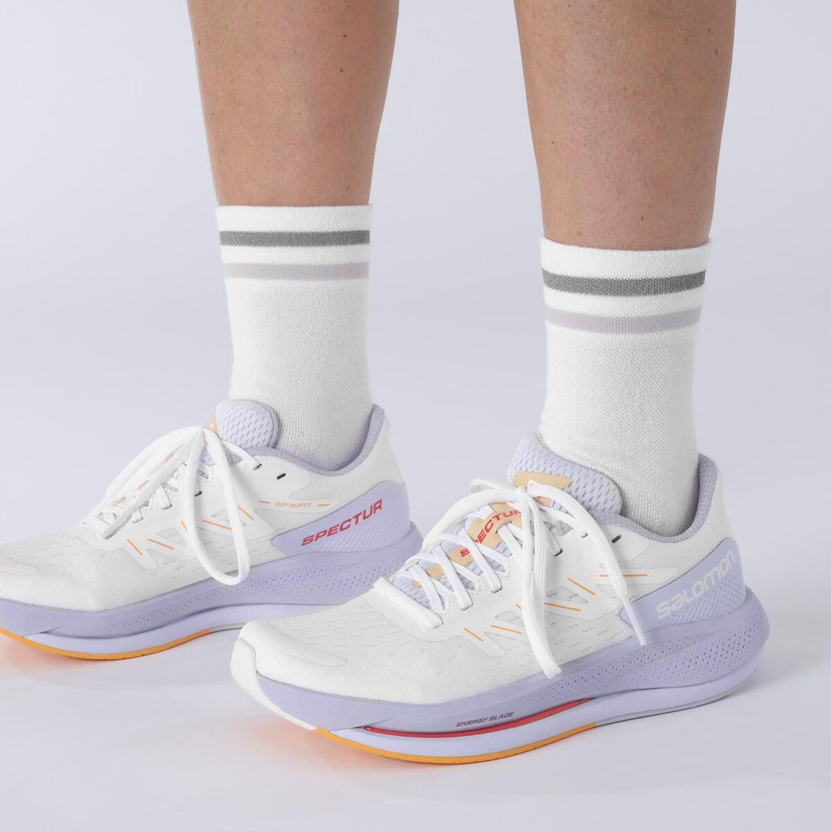 SALOMON SPECTUR W trail running shoes - white/purple/orange