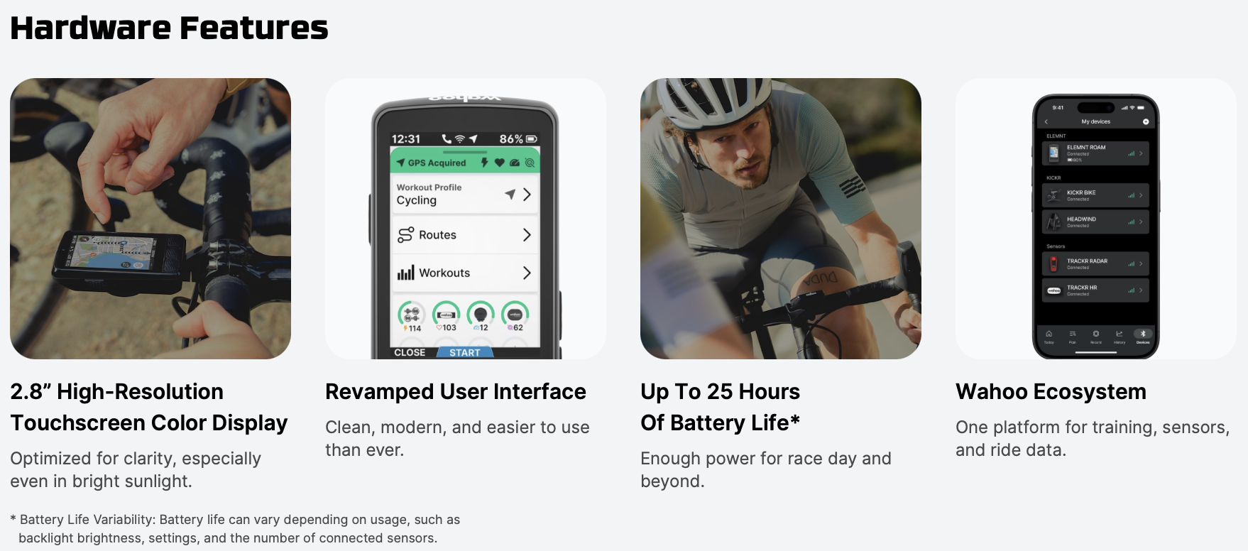 WAHOO ELEMNT ROAM 3 GPS dviračių kompiuteris