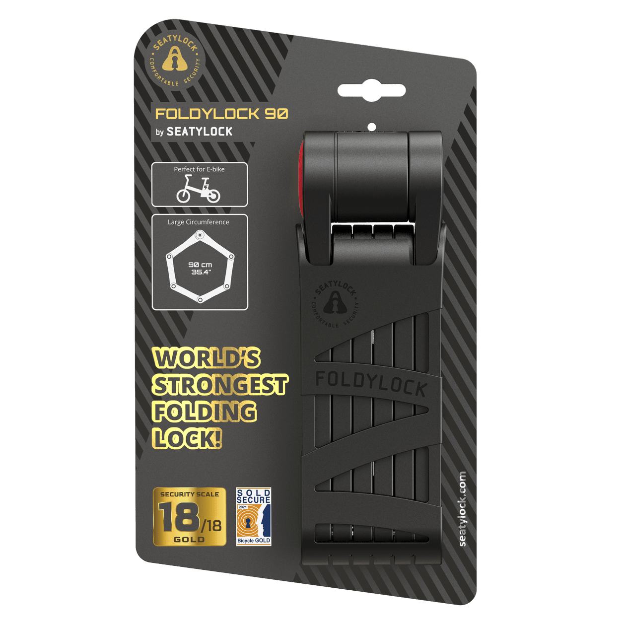 SEATYLOCK FOLDYLOCK bike lock - 90 cm - SEATYLOCK - Evelostore