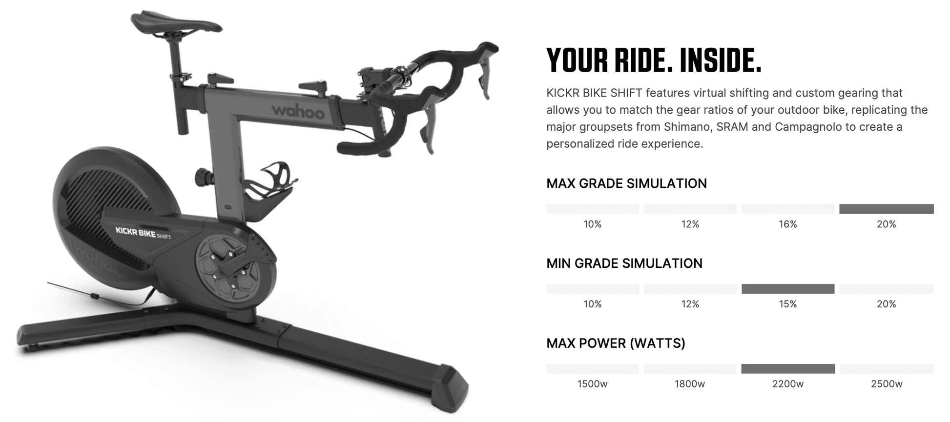 WAHOO KICKR BIKE SHIFT indoor bike trainer - WAHOO - Evelostore