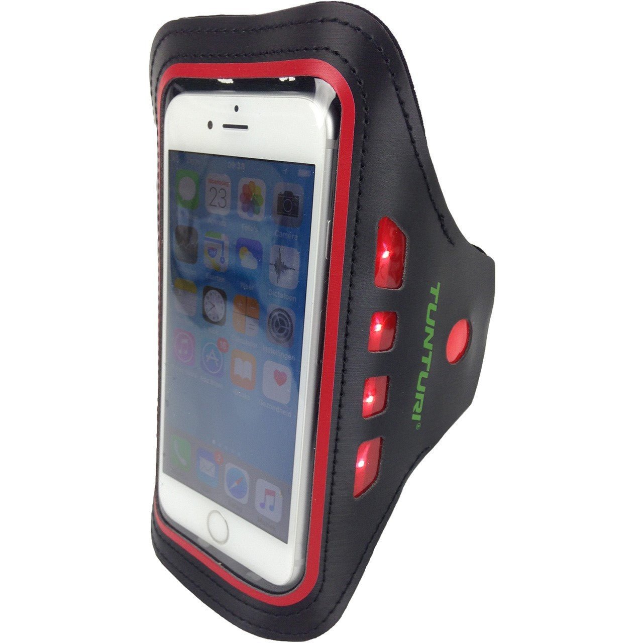 TUNTURI LED phone holder around the arm - red - TUNTURI - Evelostore