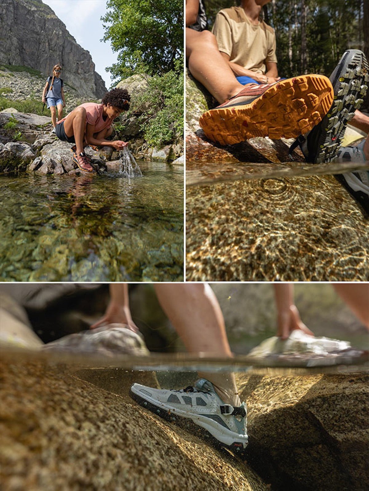 SALOMON TECHAMPHIBIAN 5 hiking shoes - peat/green - SALOMON - Evelostore