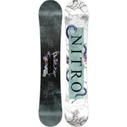 NITRO MYSTIQUE women's all-mountain snowboard featuring Directional Twin shape, Gullwing Rocker profile and distinctive Nitro Mystique graphics