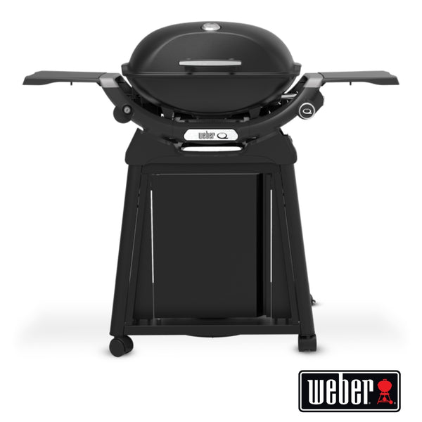 WEBER Q 2200N Gas Grill with Side Tables and Premium Cart, 1501113
