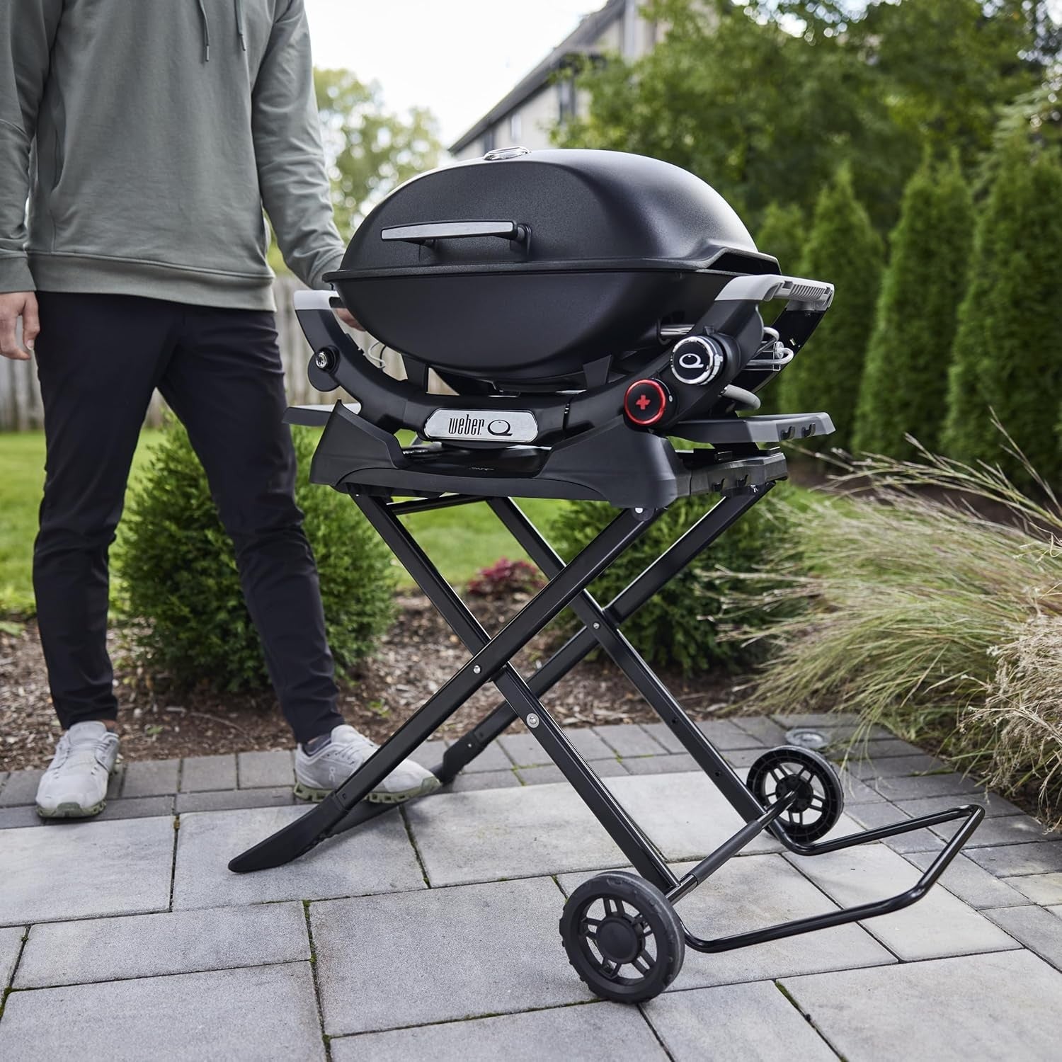 WEBER Portable Cart - Compatible with Weber Q barbecues, 3400856 - WEBER - Evelostore