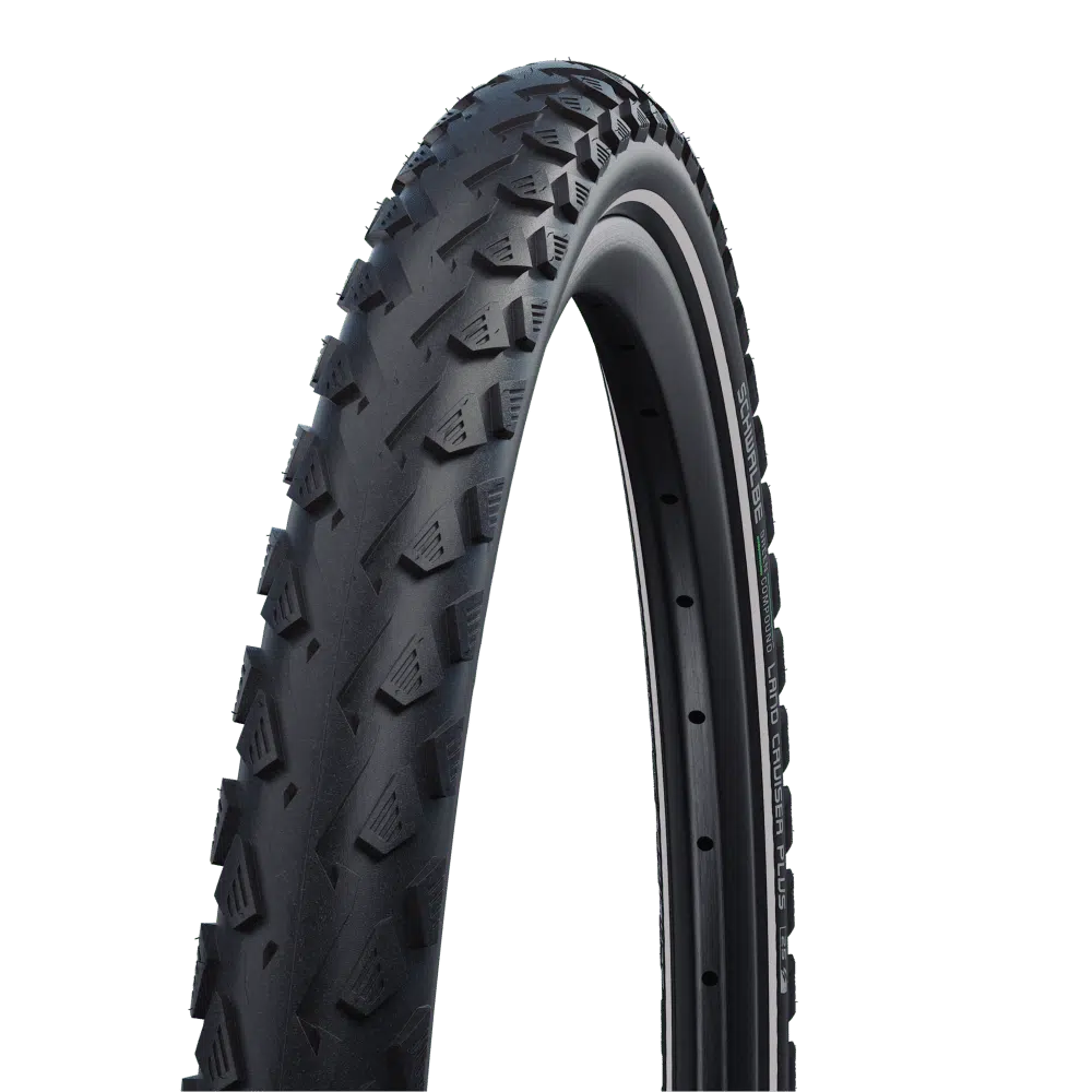SCHWALBE LAND CRUISER PLUS 28 X 2.00 tire - PunctureGuard I Green Compound I Reflex