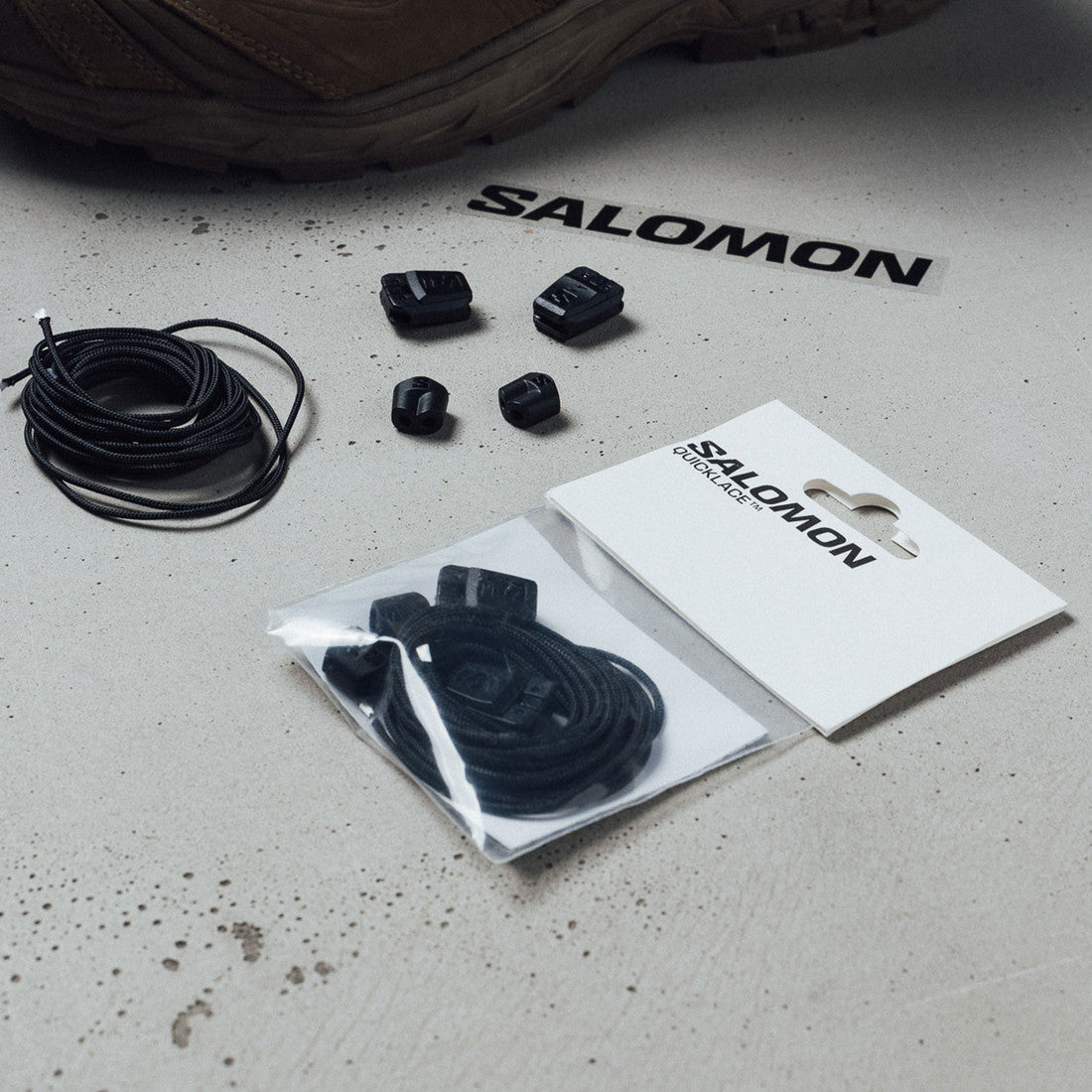 SALOMON Quicklace Kit Natural/Black snøresystem til sko
