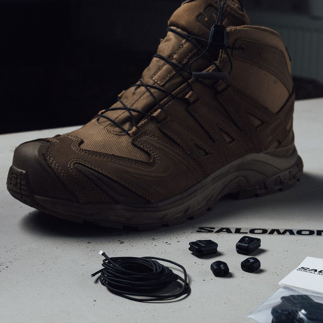 SALOMON Quicklace Kit Natural/Black snøresystem til sko
