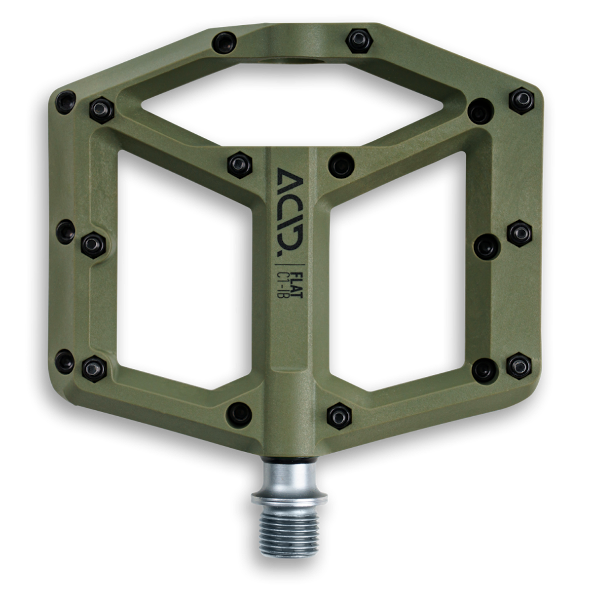 Pédales CUBE ACID FLAT C1-IB - olive