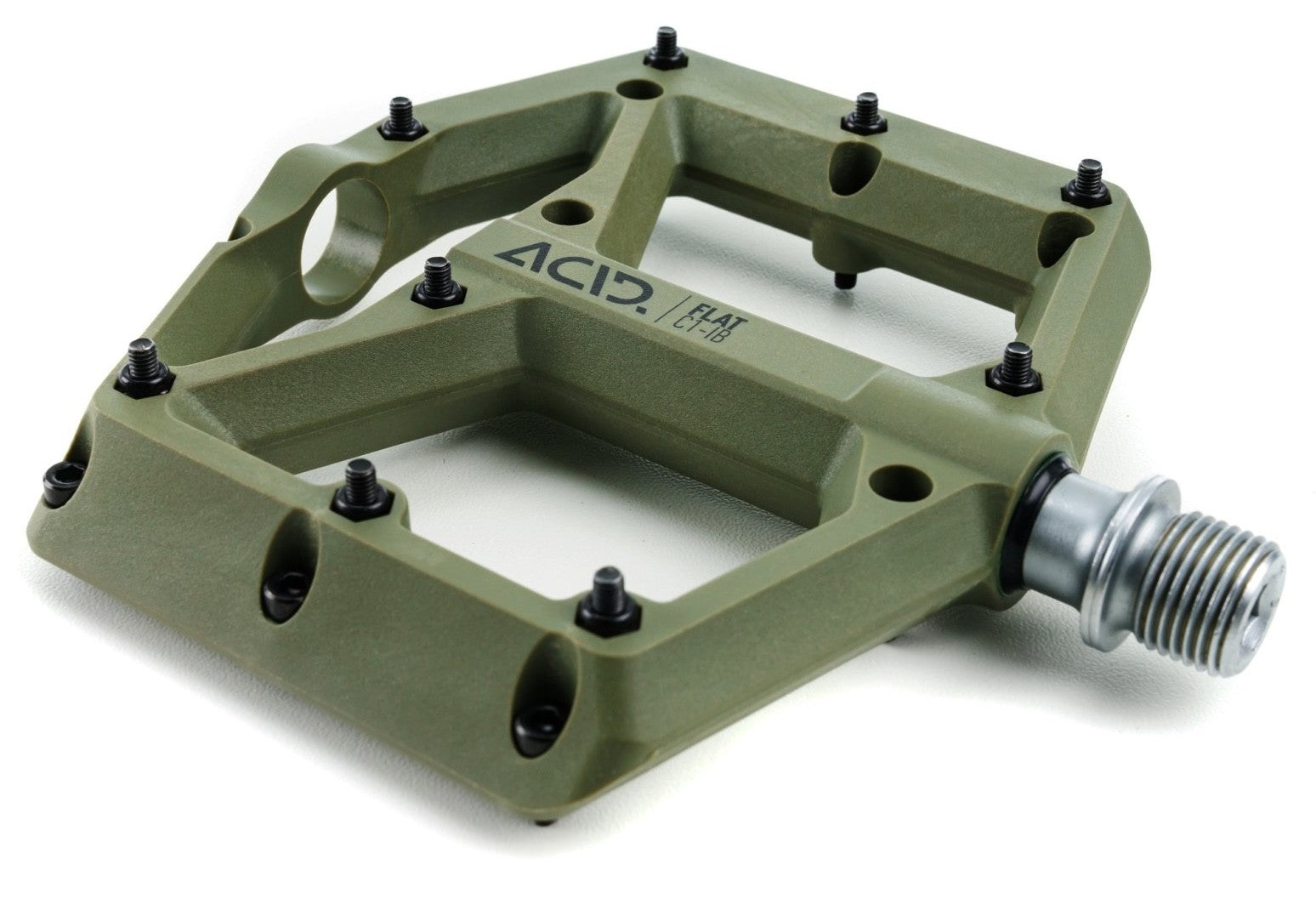 Pédales CUBE ACID FLAT C1-IB - olive