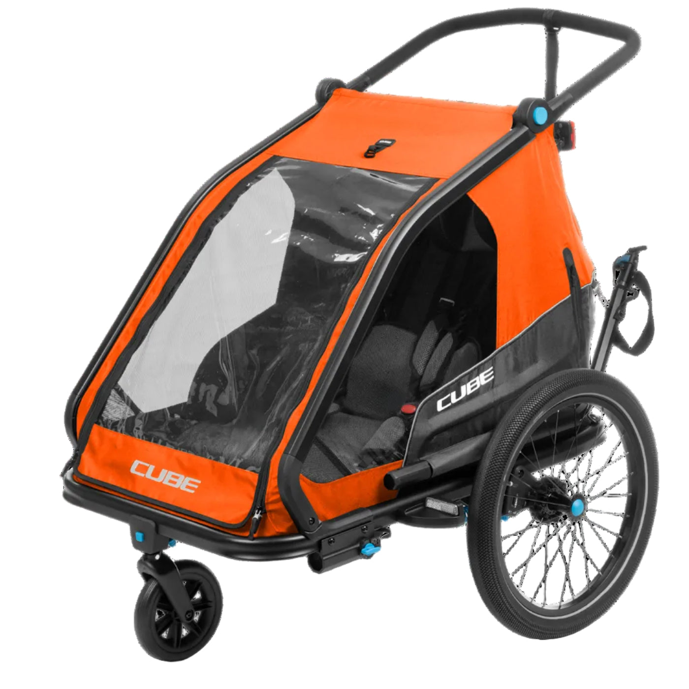 CUBE DOUBLE CMPT X ACTIONTEAM barnvagn - orange