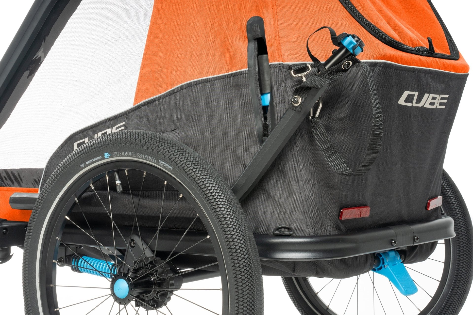 CUBE DOUBLE CMPT X ACTIONTEAM barnvagn - orange