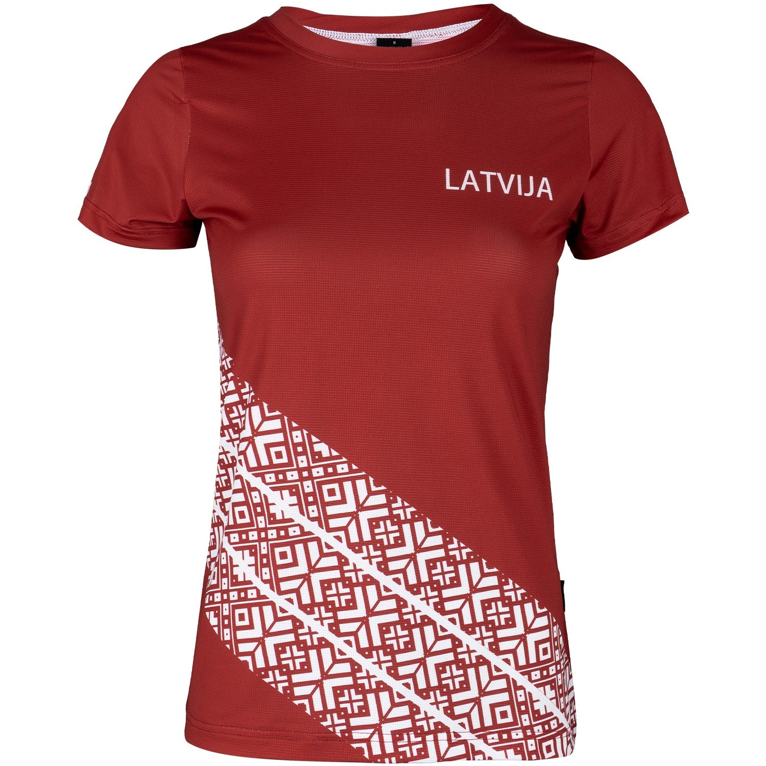 ELEVEN SPORTSWEAR women's short sleeve yersey LATVIJA - red - ELEVEN SPORTSWEAR - Evelostore